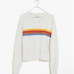 Madewell | Rainbow Inset Crop Sweater | size Medium